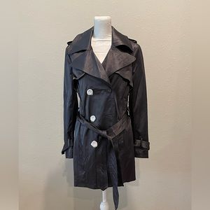 NEW, Vertigo women heavy trench coat.  Color: pewter. Lined.